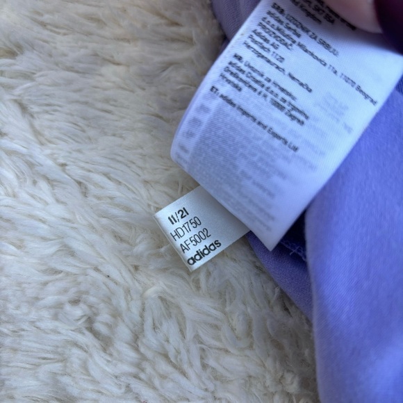 Adidas | women's plus size lilac spell out logo leggings athleisure - Picture 6 of 6